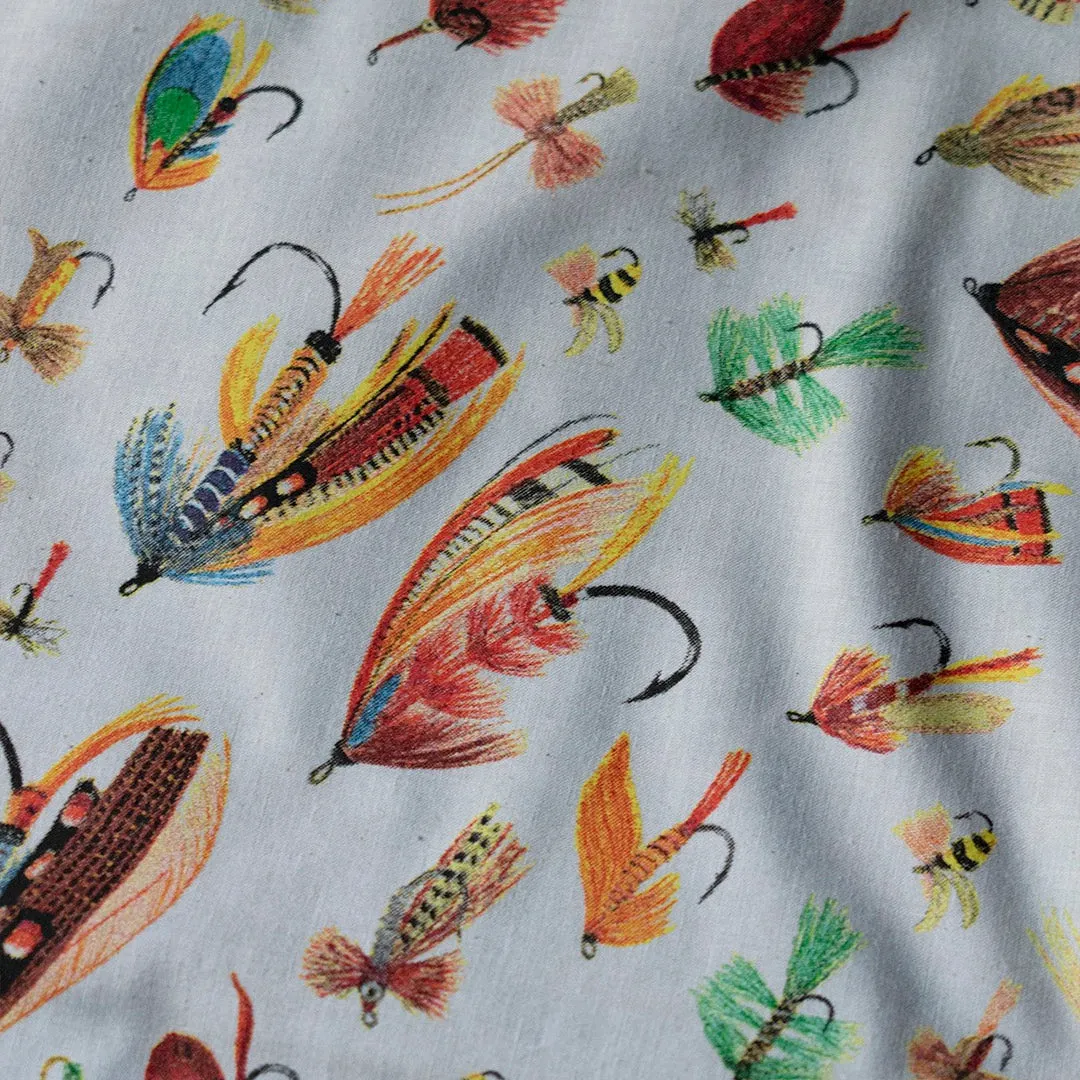 Cream Fly Fishing Flies Bandana sold by Morris and King product image thumbnail 2
