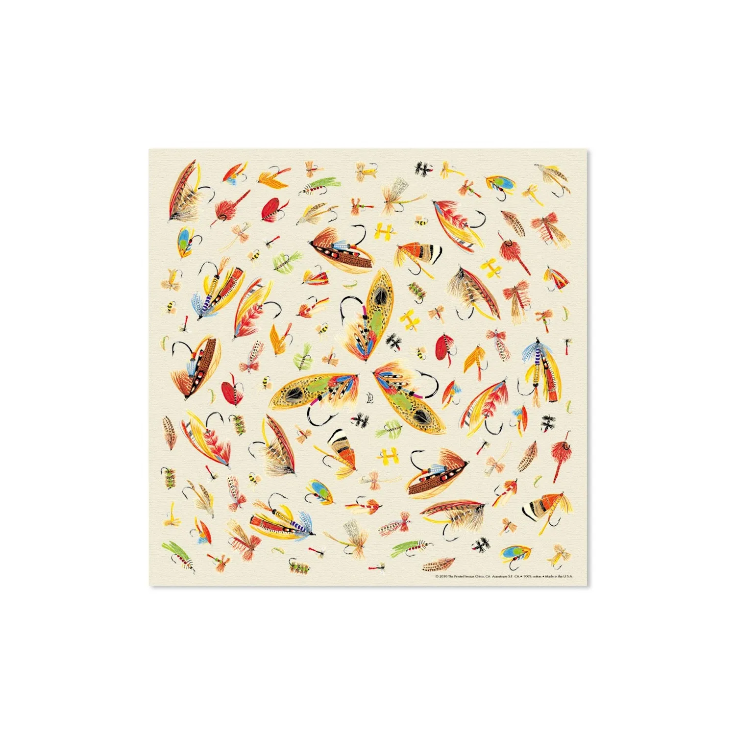 Cream Fly Fishing Flies Bandana sold by Morris and King