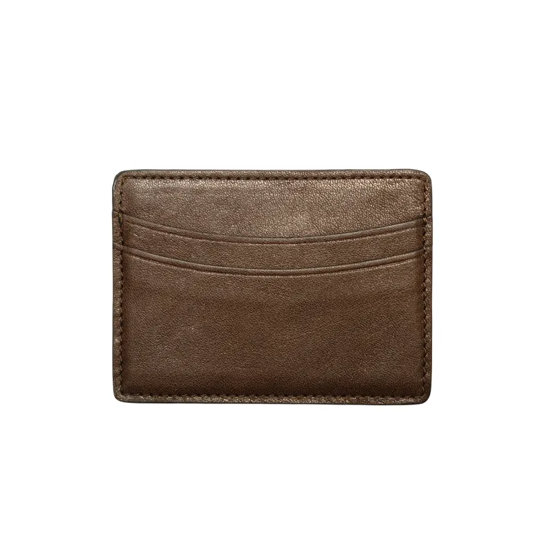 Brown French Calf Card Case made by Morris and King