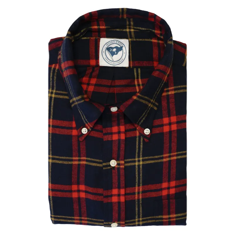 Red / Navy / Yellow Plaid Button Down Shirt - Made To Order made by Morris and King