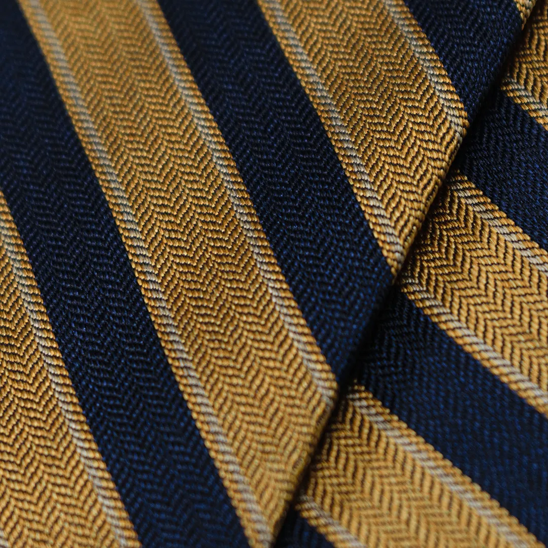 Gold Woven Stripe Tie sold by Morris and King product image thumbnail 2