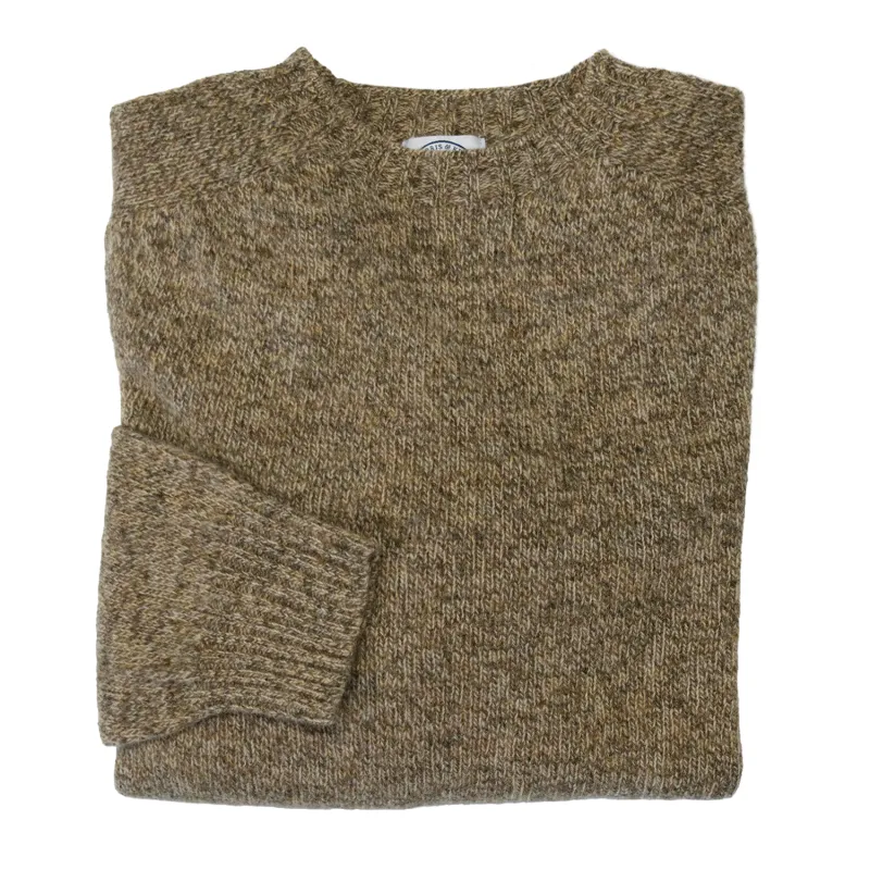 Pebble Scottish Shetland Wool Sweater made by Morris and King