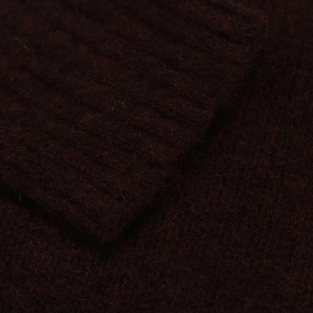 Beetroot Brushed Scottish Shetland Wool Sweater sold by Morris and King product image thumbnail 2