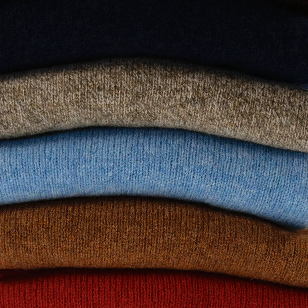 Beetroot Brushed Scottish Shetland Wool Sweater sold by Morris and King product image thumbnail 3