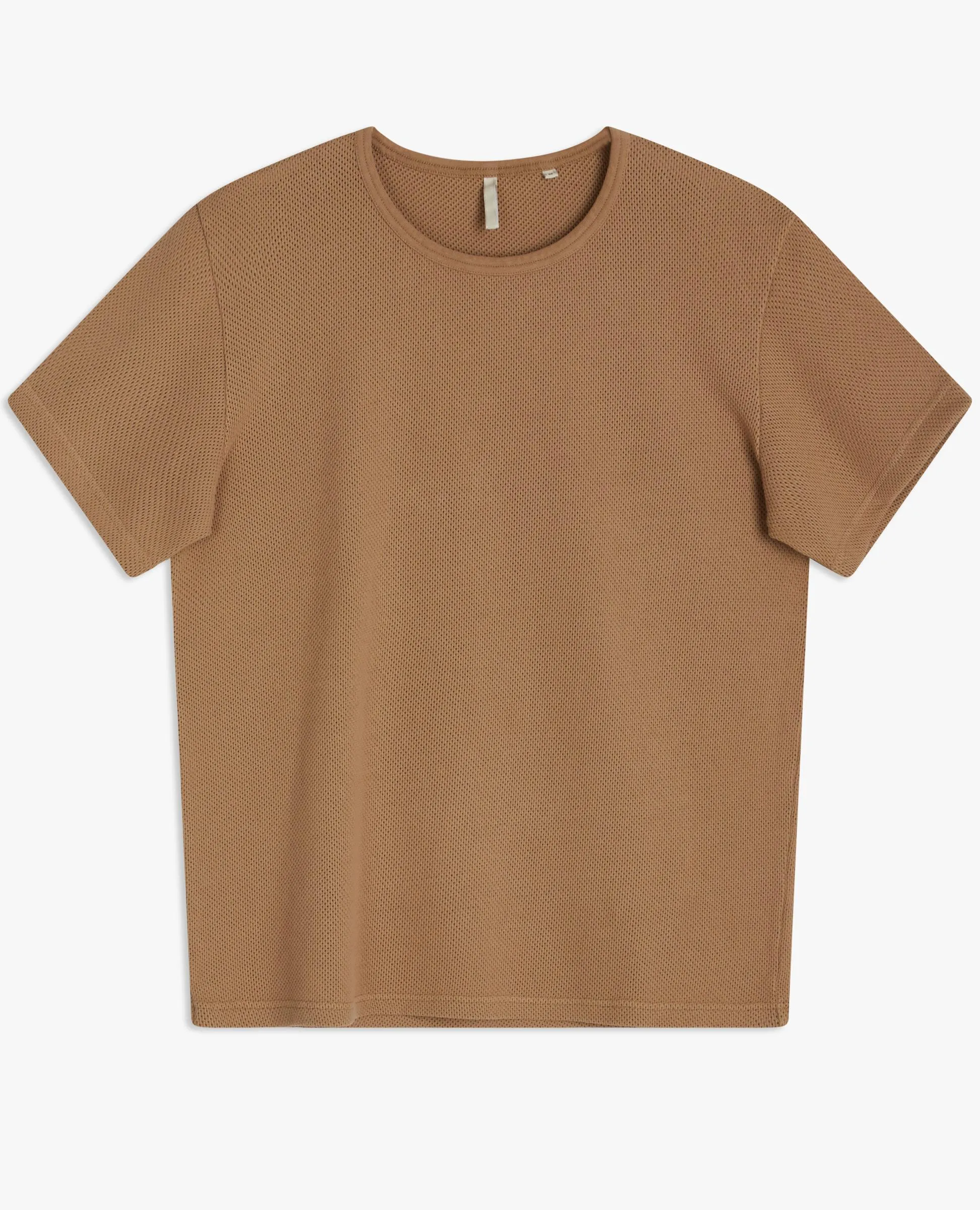 MESH CREW TEE . KHAKI sold by Sunflower