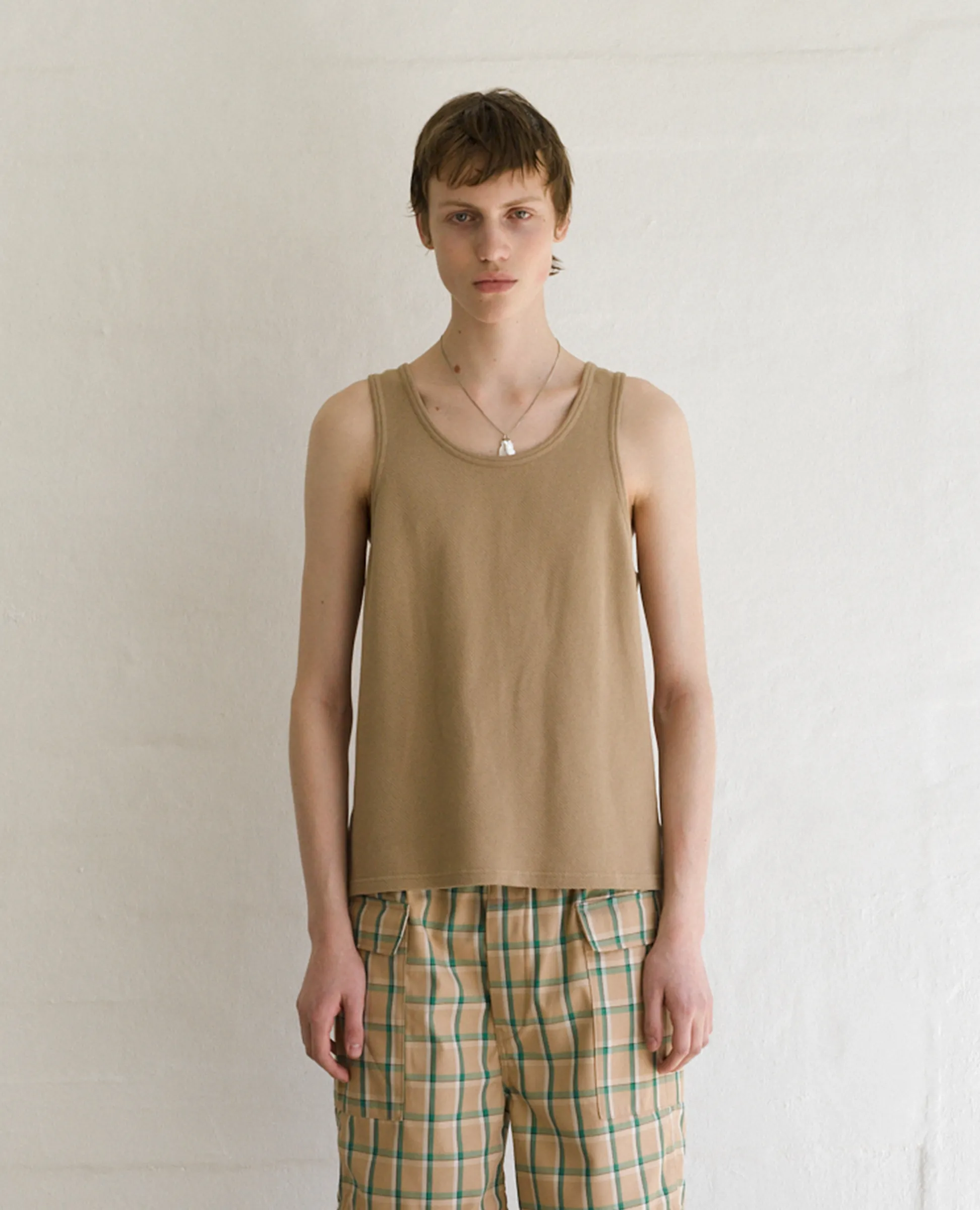 MESH TANK TOP . KHAKI sold by Sunflower