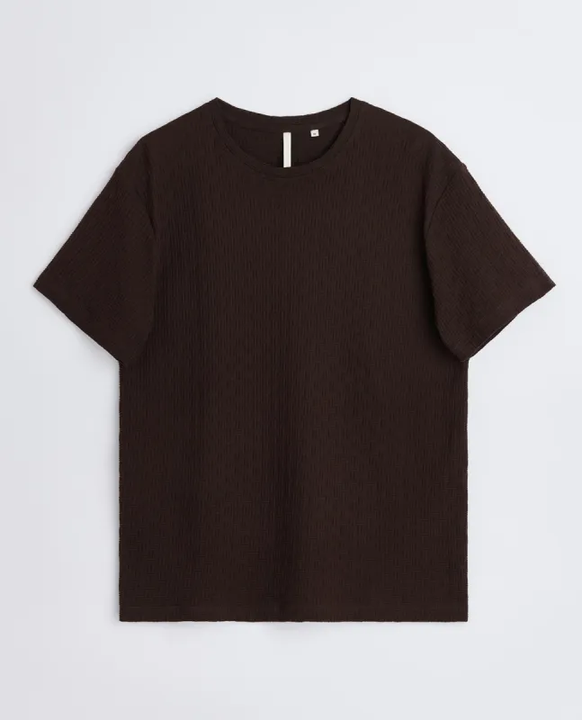 JACQUARD TEE . BROWN sold by Sunflower