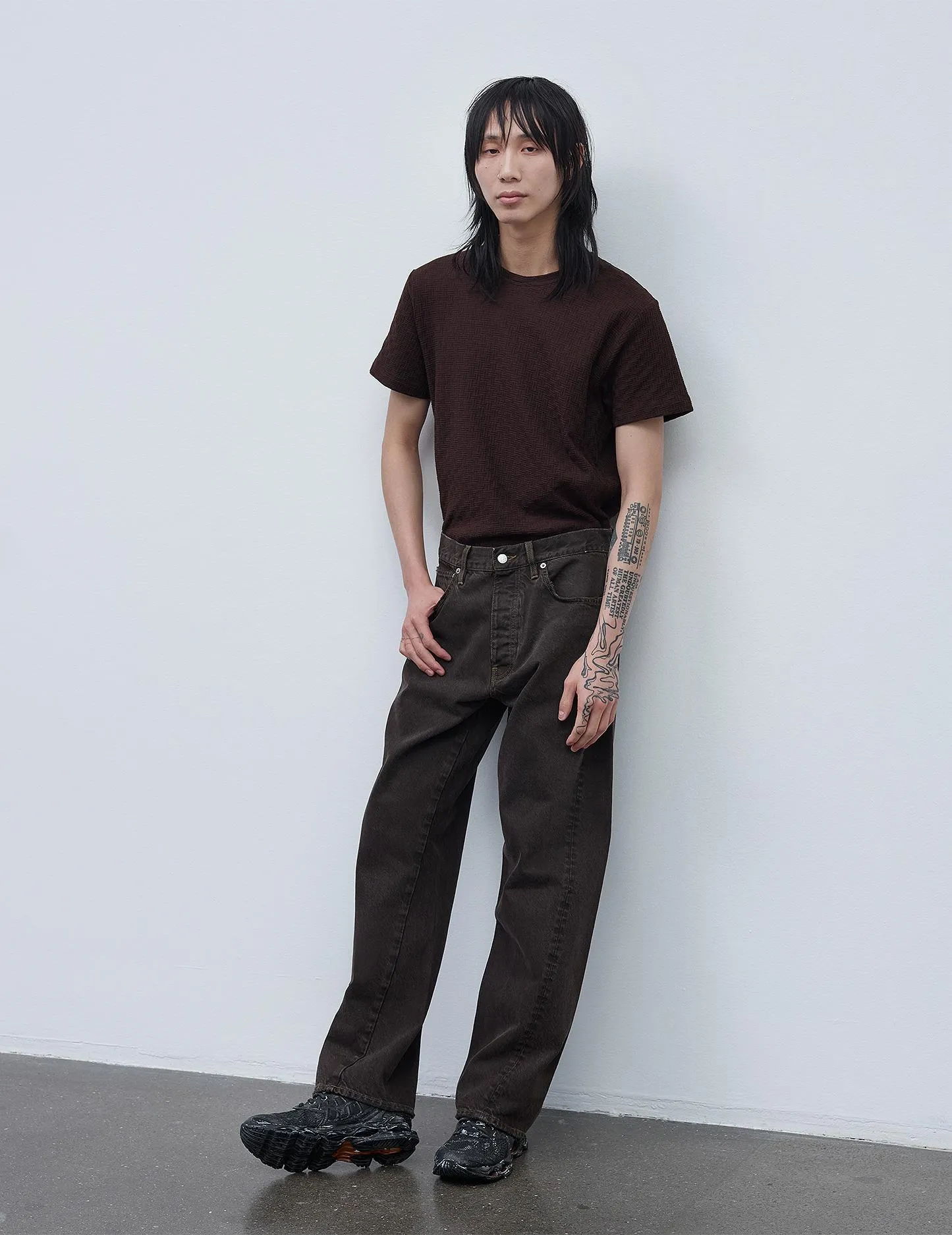 JACQUARD TEE . BROWN sold by Sunflower product image thumbnail 2