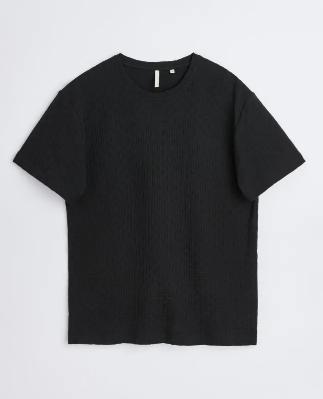 JACQUARD TEE . BLACK sold by Sunflower