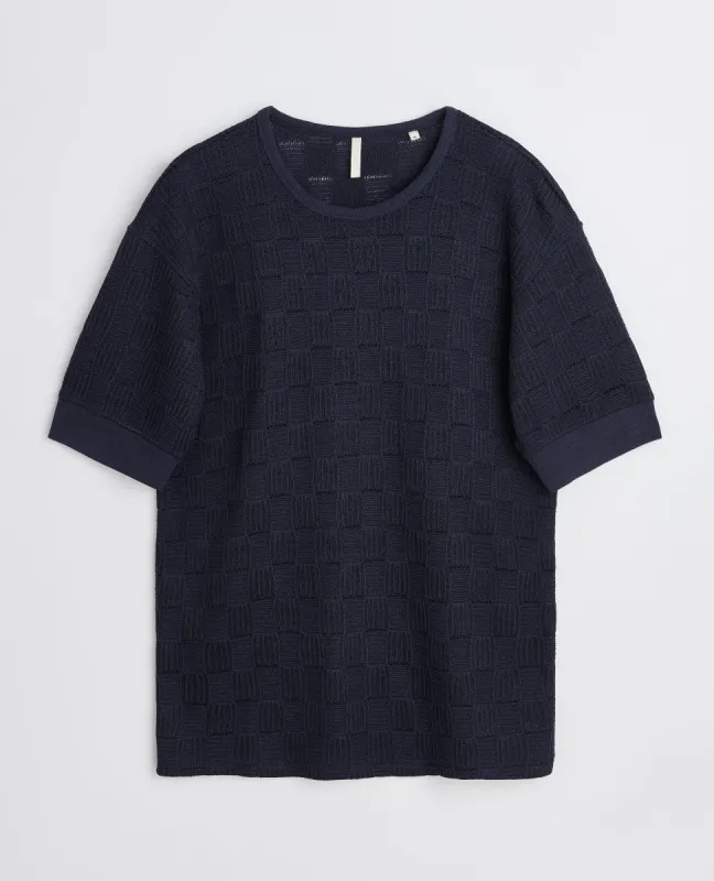GYM TEE JACQUARD . NAVY sold by Sunflower