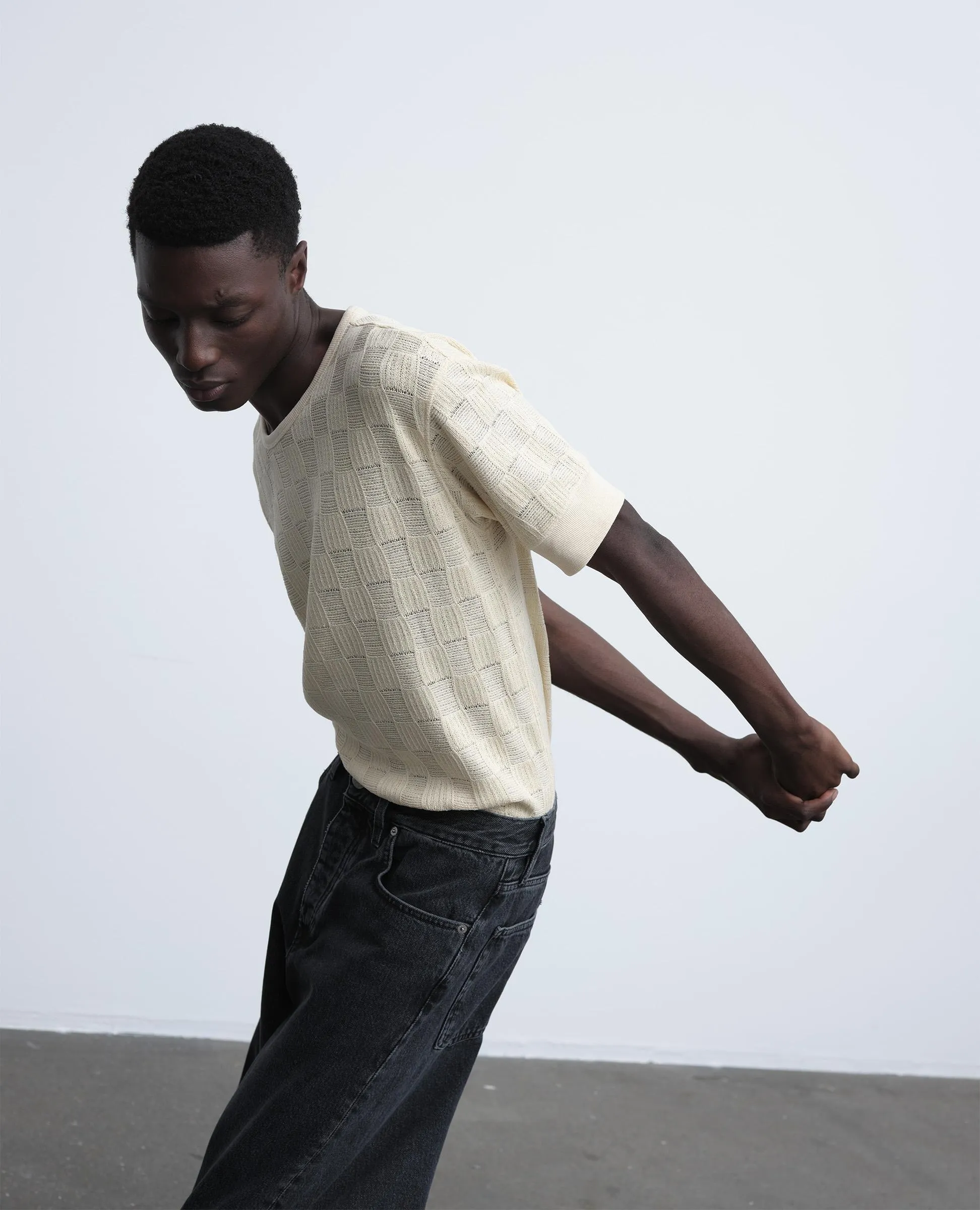 GYM TEE JACQUARD . VANILLA sold by Sunflower product image thumbnail 2