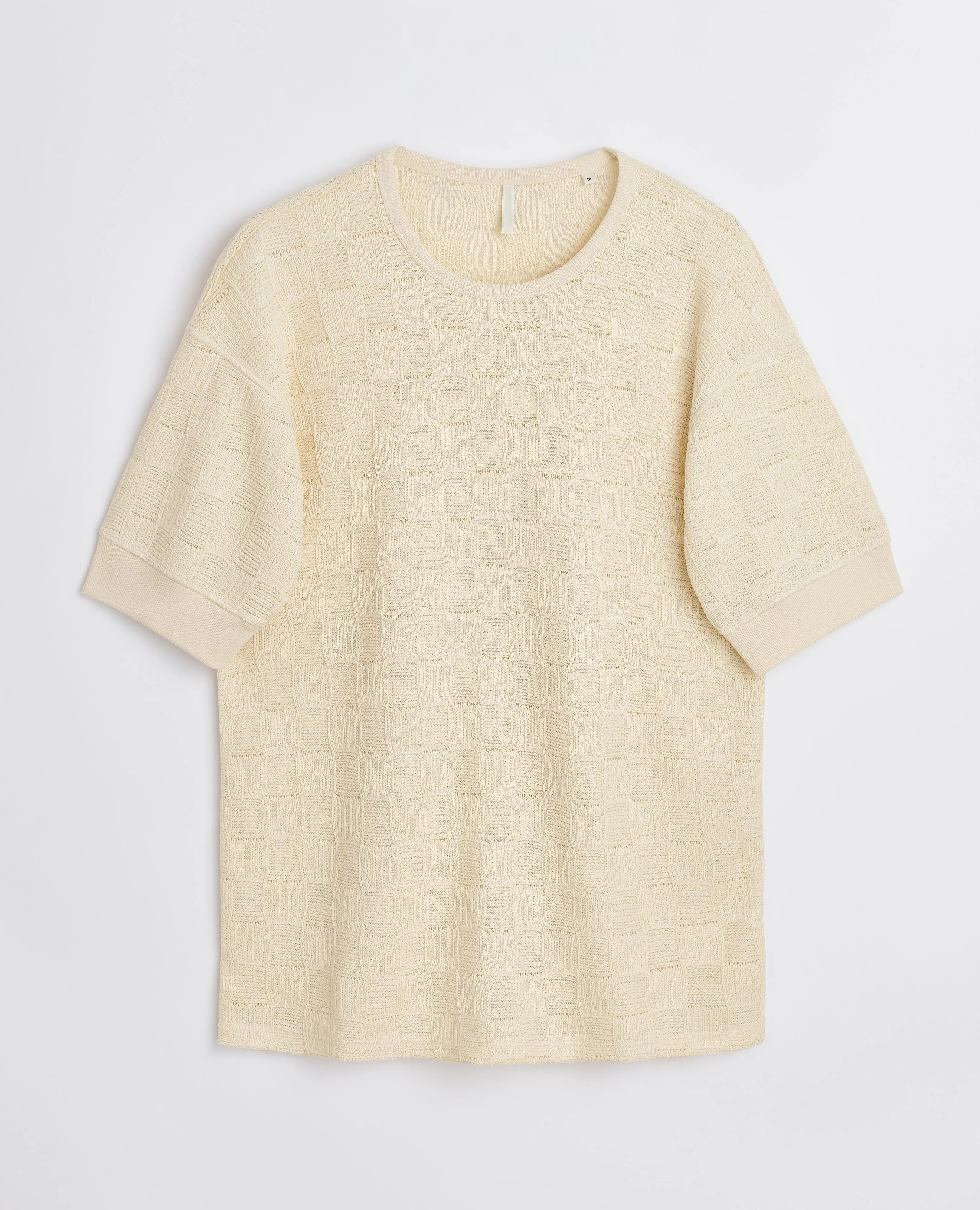 GYM TEE JACQUARD . VANILLA sold by Sunflower