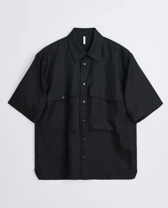 SILK SHIRT SS . BLACK sold by Sunflower