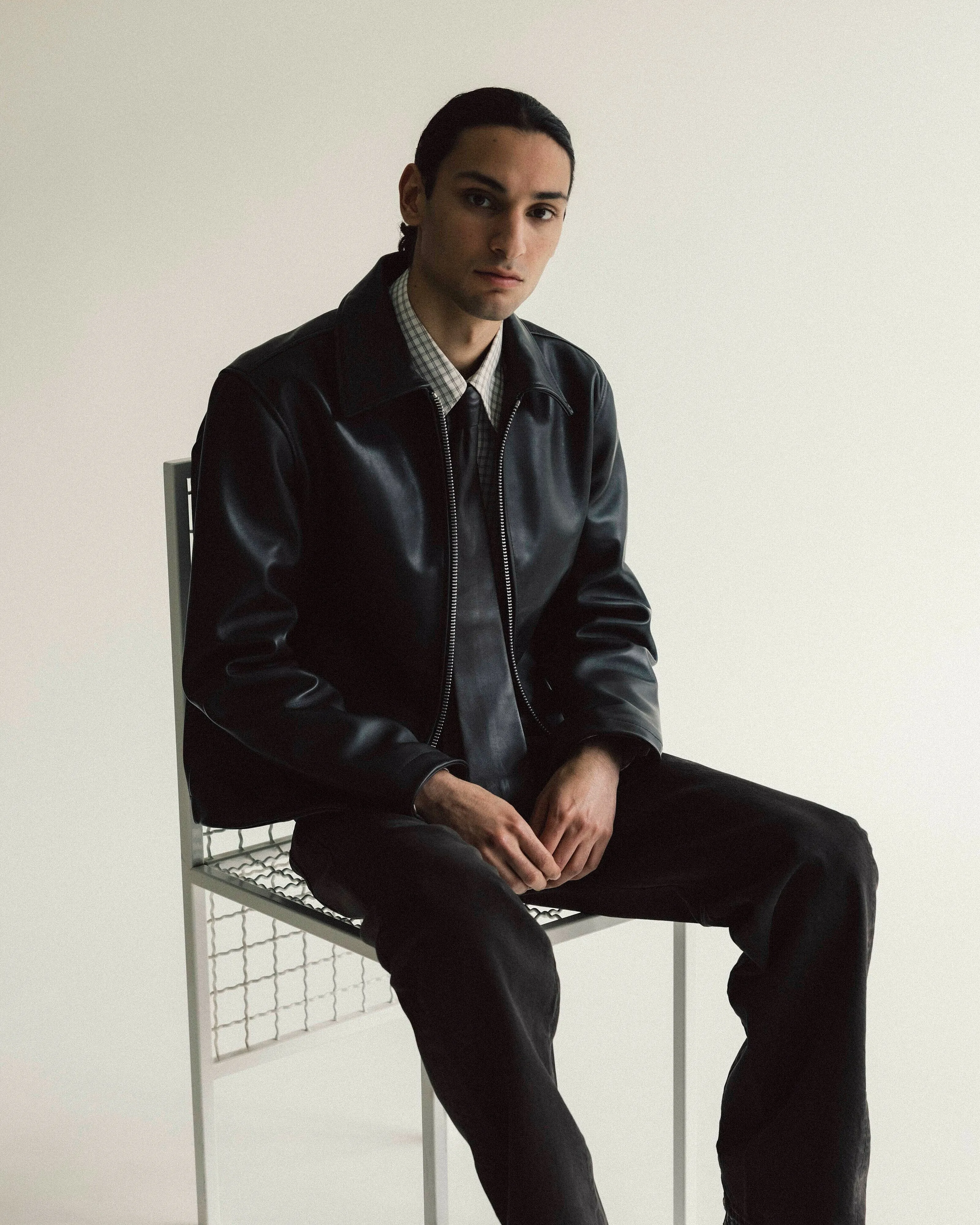 SHORT LEATHER JACKET BLACK sold by Sunflower