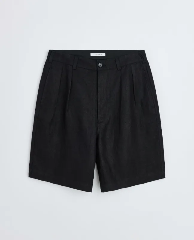 PLEATED LINEN SHORT made by Sunflower
