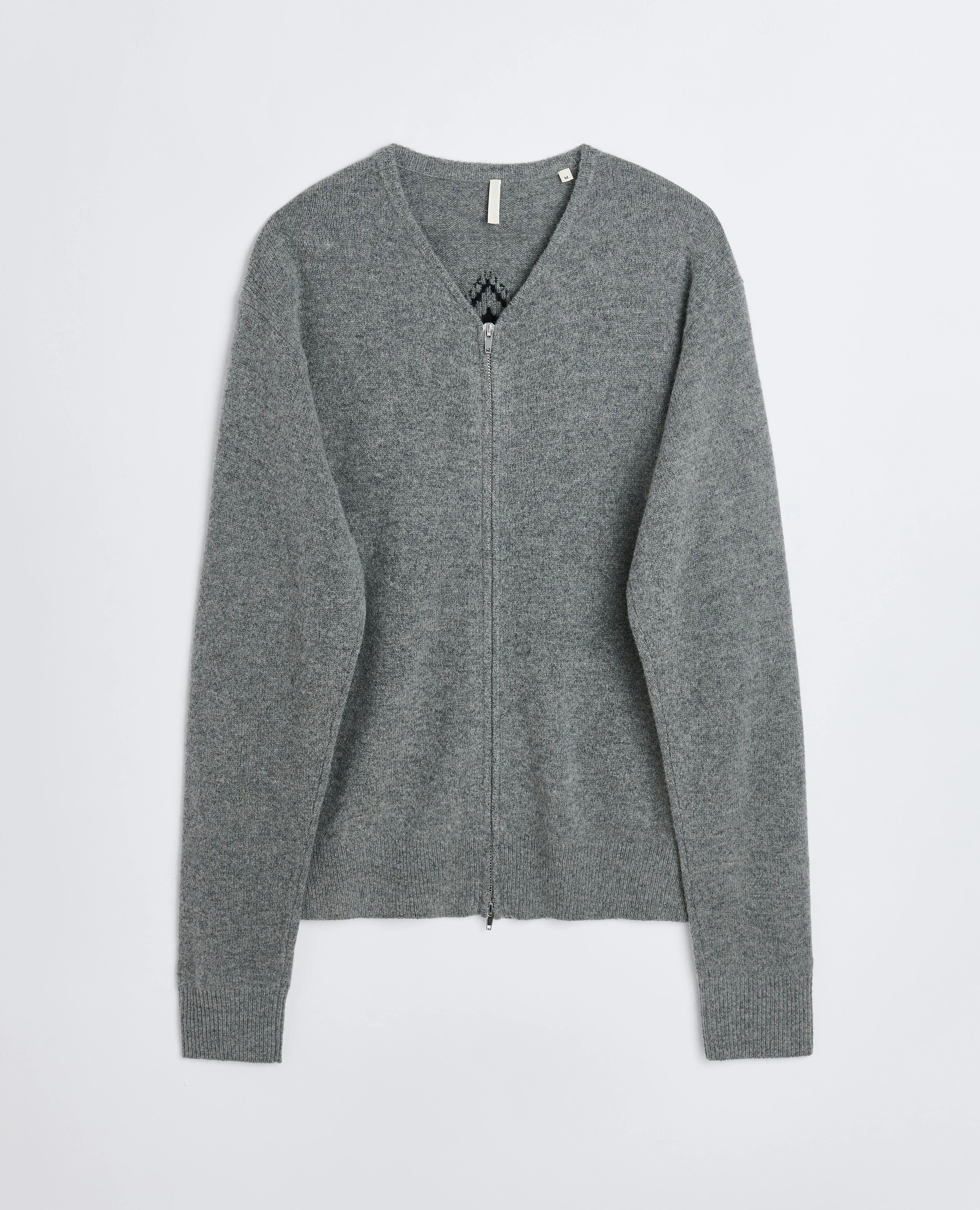 MOVIE ZIP CARDIGAN . GREY MELANGE sold by Sunflower
