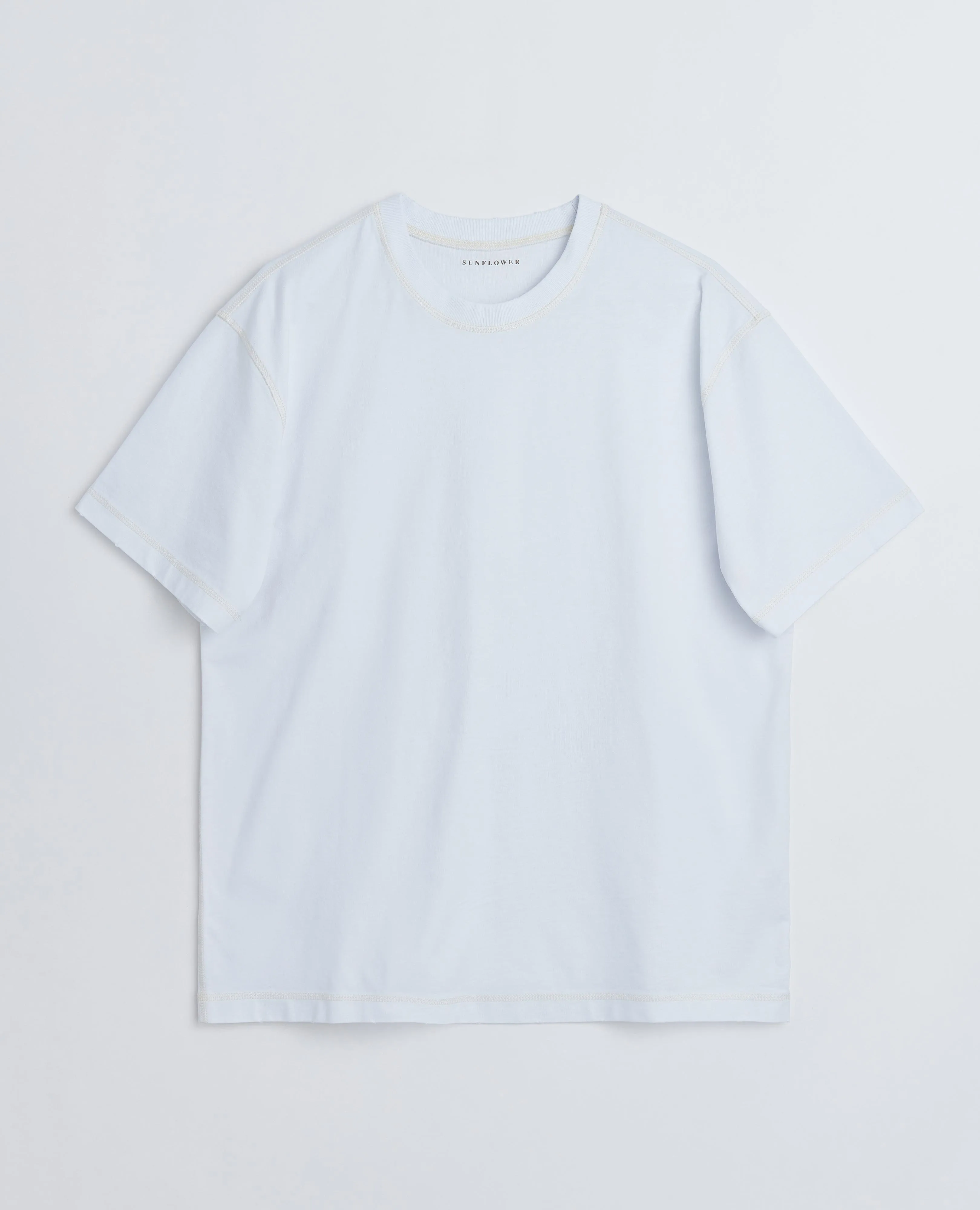 CONTRAST TEE . WHITE sold by Sunflower