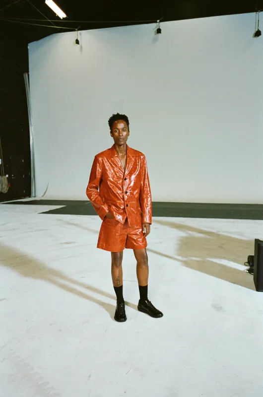 SHORT LEATHER BLAZER sold by Sunflower