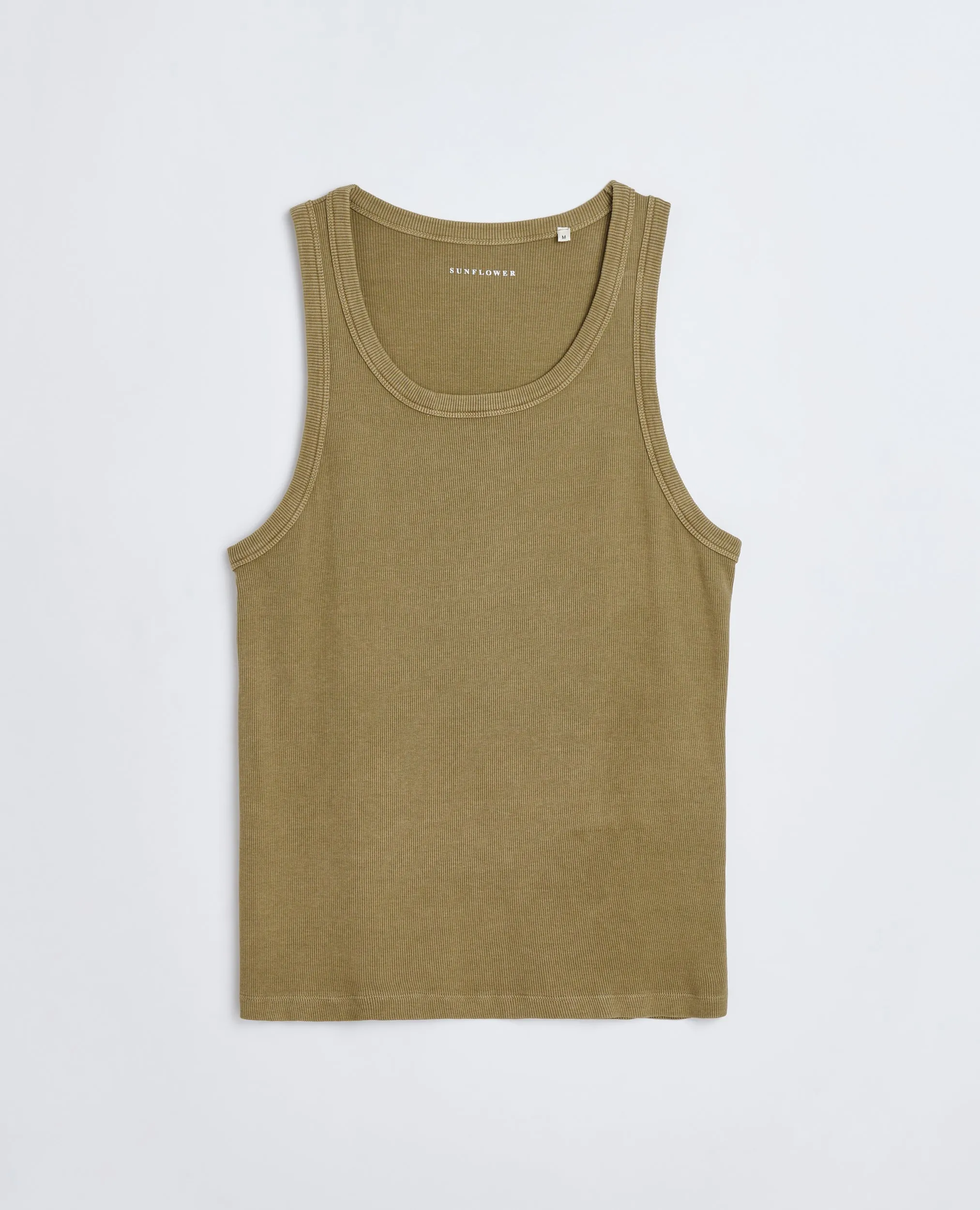 RIB TANK TOP KHAKI sold by Sunflower