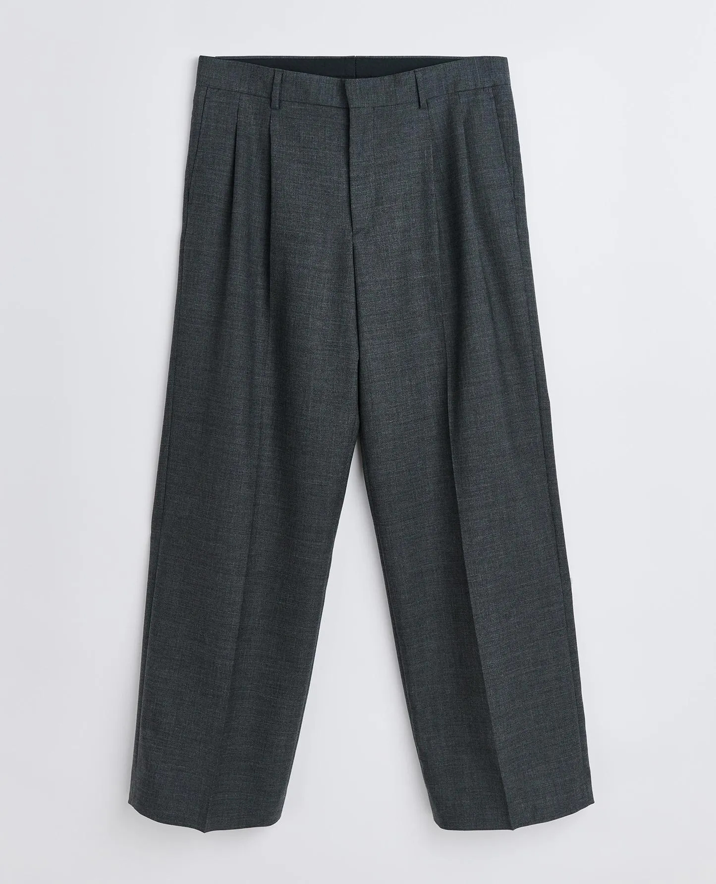 WIDE PLEATED TROUSER . ANTRACITE sold by Sunflower