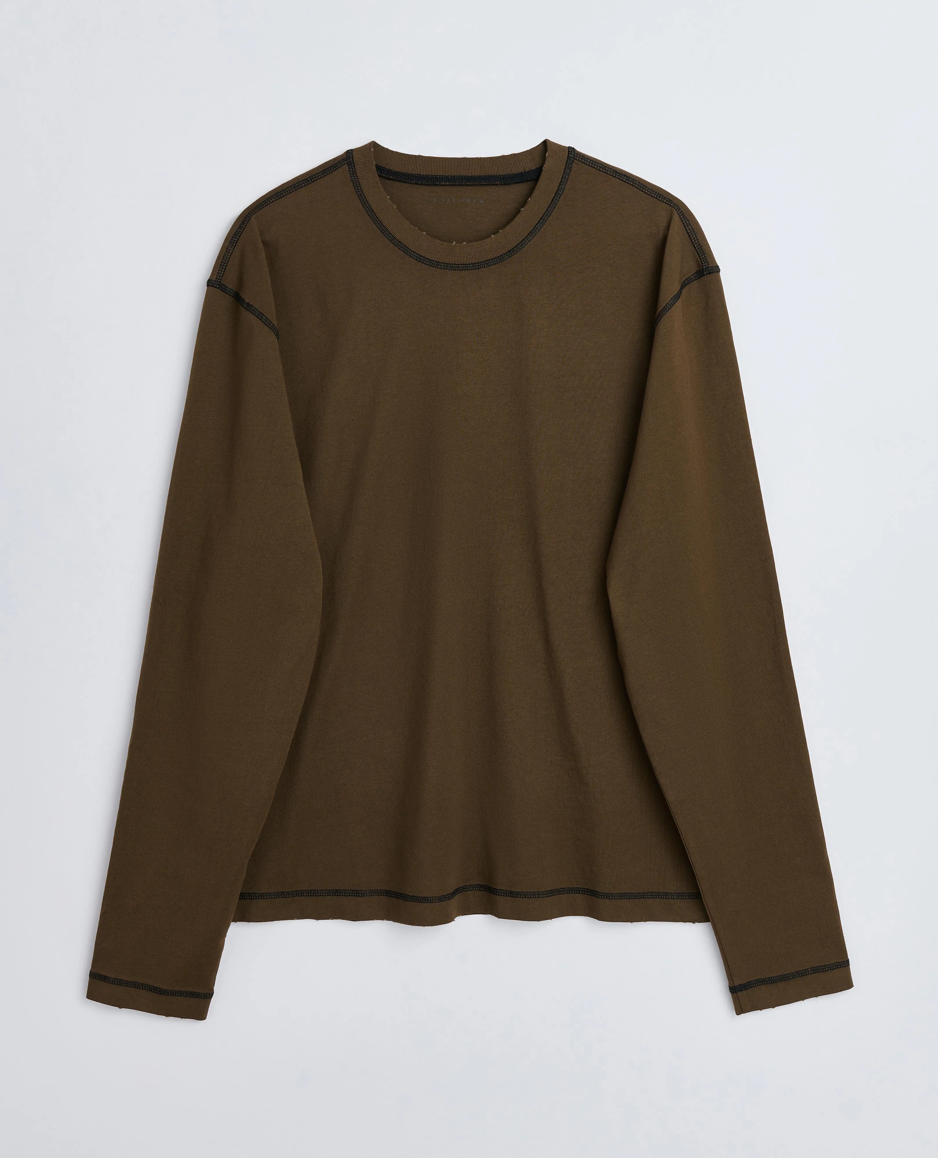 CONTRAST TEE LS . BROWN sold by Sunflower