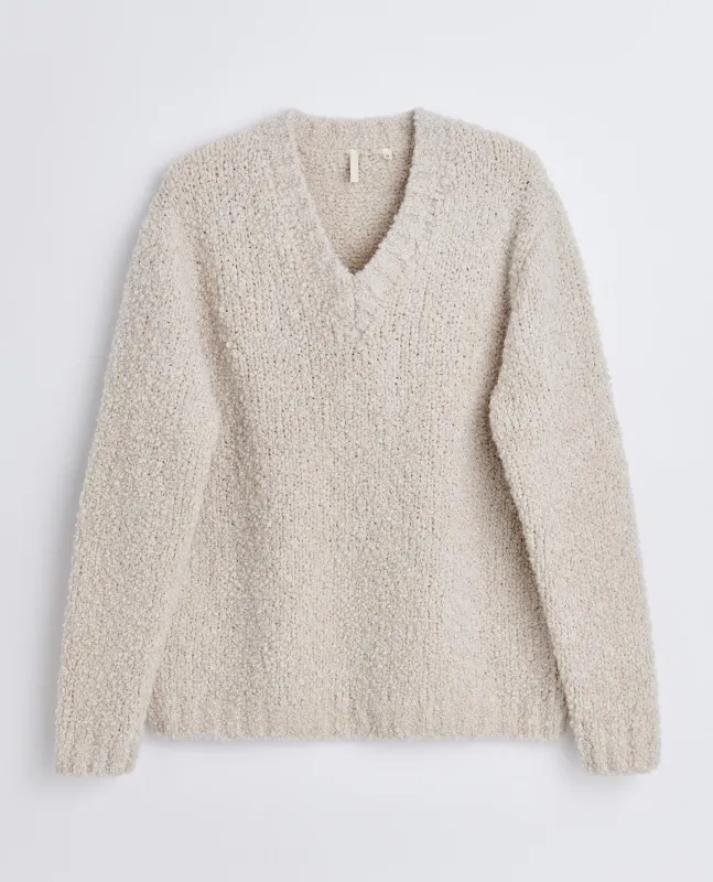 ASKE SWEATER . OFF WHITE made by Sunflower