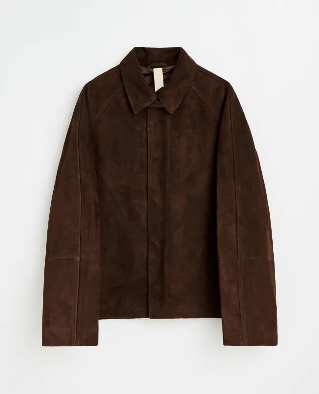 Short Raglan Suede Jacket made by Sunflower