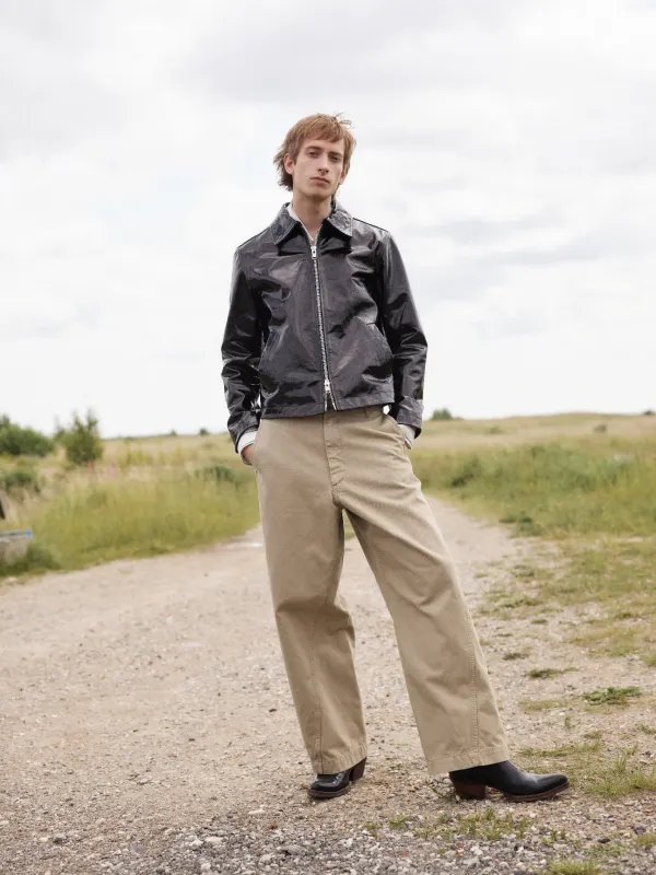 Short Leather Jacket Patent sold by Sunflower