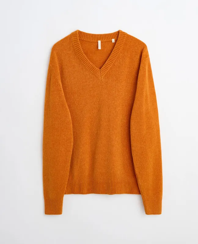 Moon V-neck Chenile sold by Sunflower