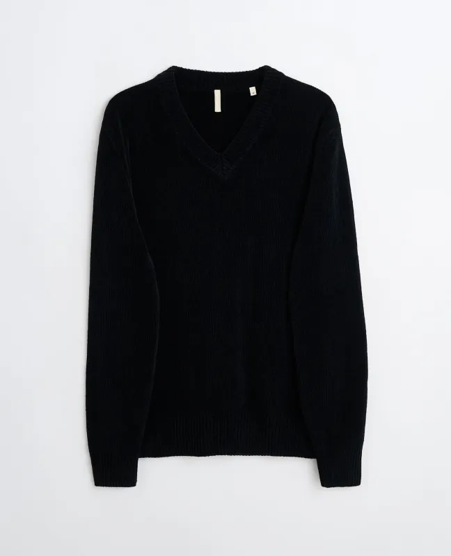 Moon V-neck Chenile made by Sunflower