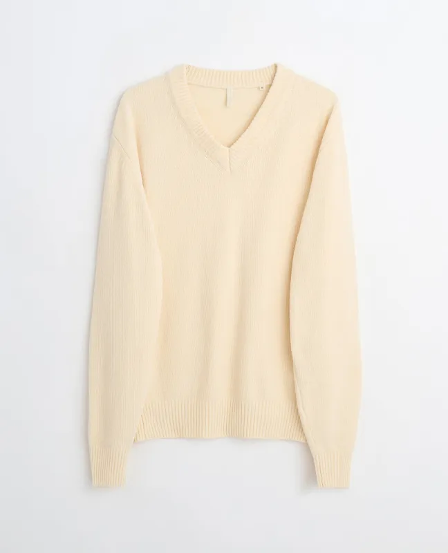 Moon V-neck Chenile made by Sunflower