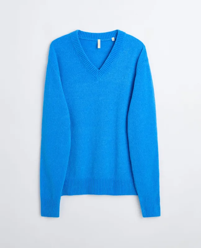 Moon V-neck Chenile made by Sunflower