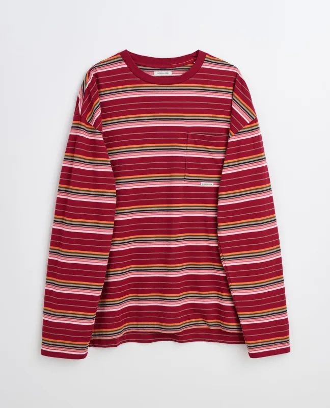 STRIPE LS POCKET TEE made by Sunflower