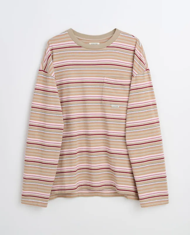 STRIPE LS POCKET TEE made by Sunflower