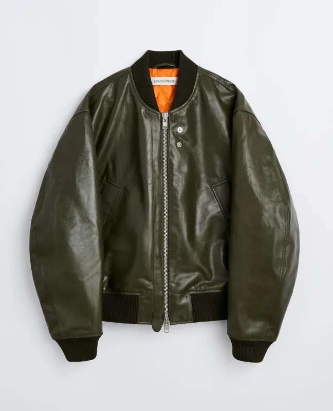 LEATHER FLIGHT JACKET made by Sunflower