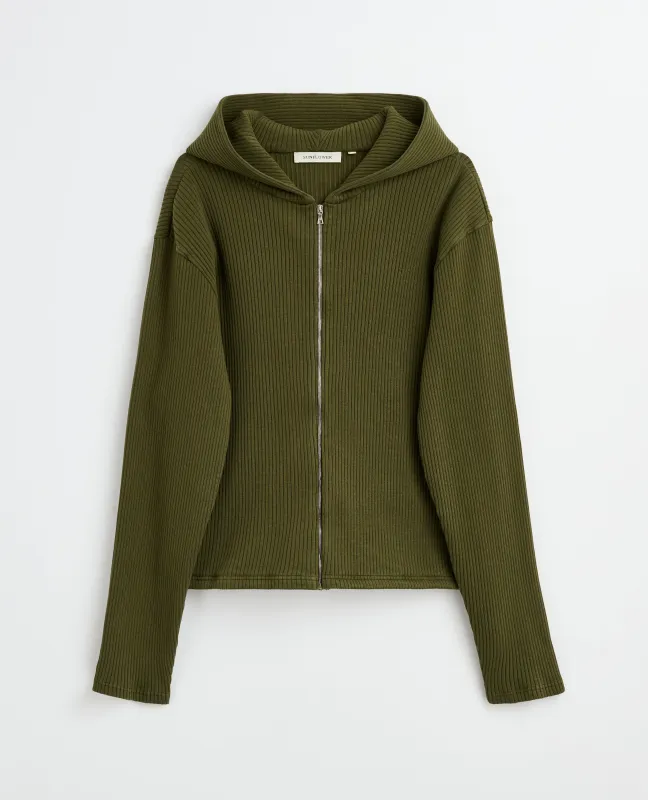 RIB ZIP SWEAT made by Sunflower