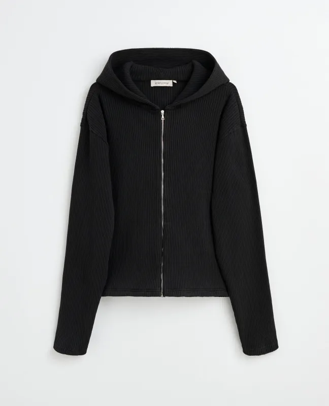 RIB ZIP SWEAT made by Sunflower