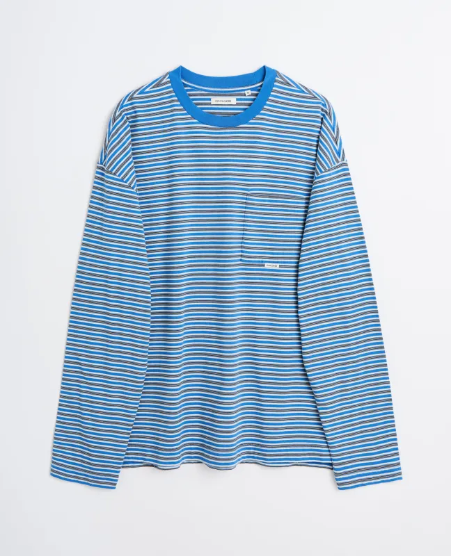 STRIPE LS POCKET TEE made by Sunflower