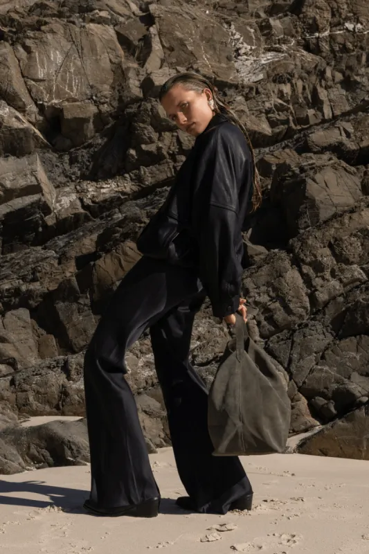 The Vahla Silk Pant | Noir sold by The Bali Tailor