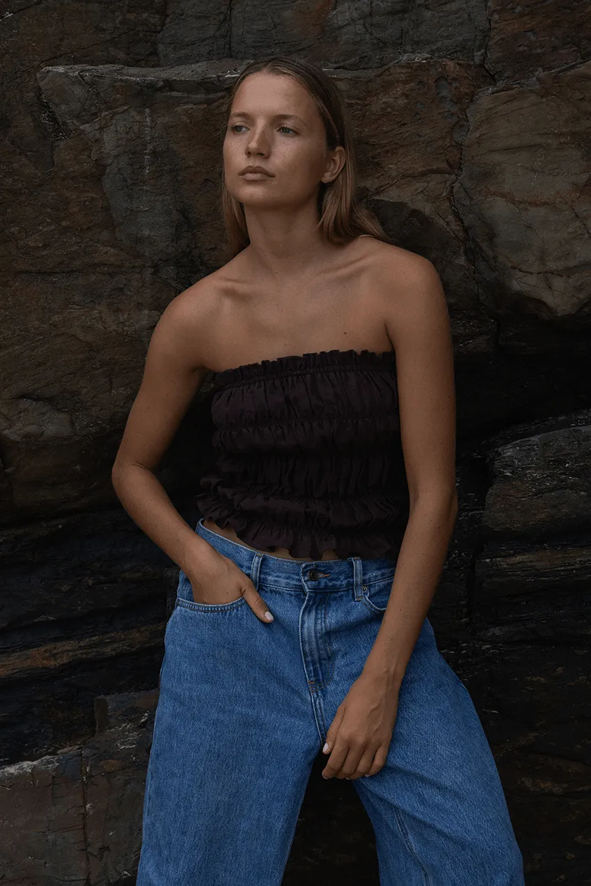 The Maie Tube Top | Cocoa sold by The Bali Tailor