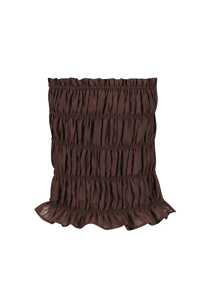 The Maie Tube Top | Cocoa sold by The Bali Tailor product image thumbnail 3