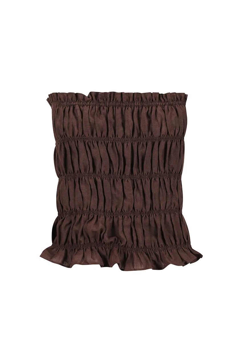 The Maie Tube Top | Cocoa sold by The Bali Tailor product image thumbnail 2