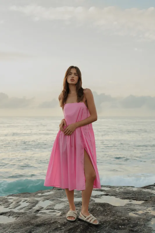 The Luci Midi Dress | Pink sold by The Bali Tailor