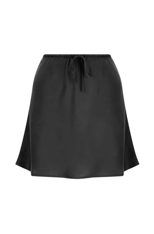 The Elka Mini Skirt | Noir sold by The Bali Tailor