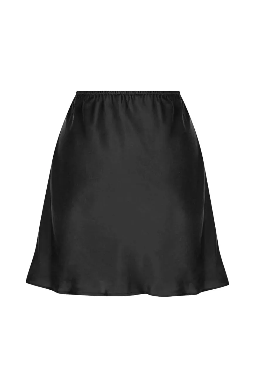 The Elka Mini Skirt | Noir sold by The Bali Tailor product image thumbnail 2