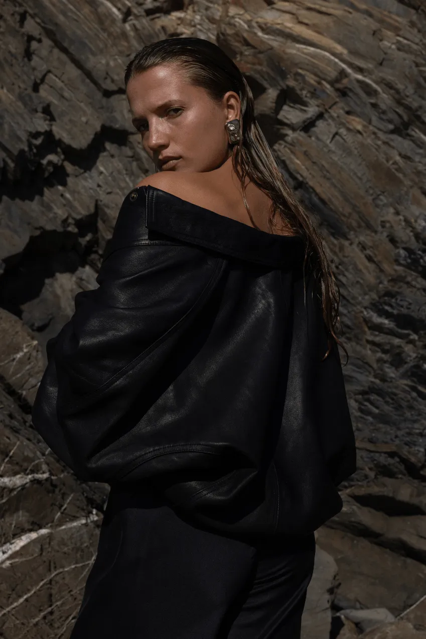 The Aaki Bomber Jacket | Black sold by The Bali Tailor product image thumbnail 2
