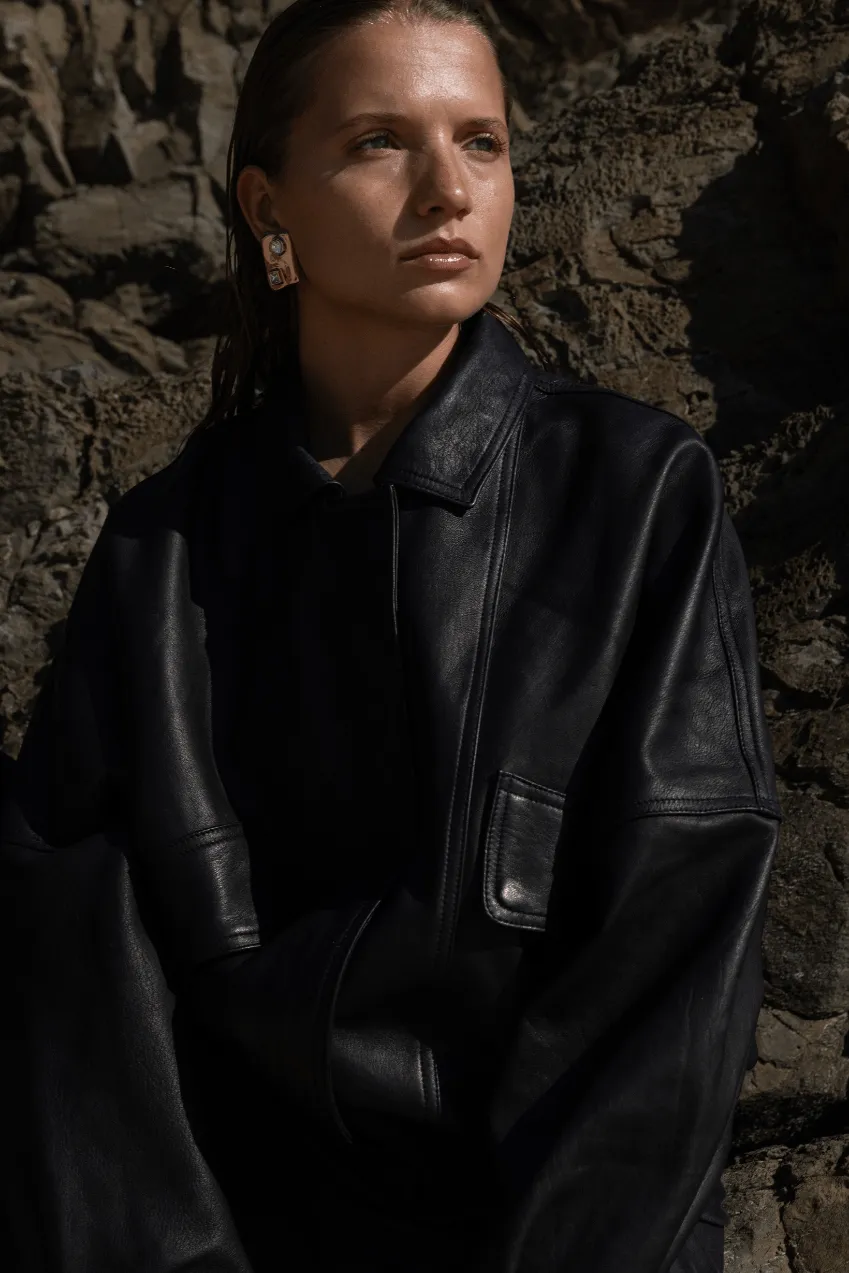 The Aaki Bomber Jacket | Black sold by The Bali Tailor product image thumbnail 5