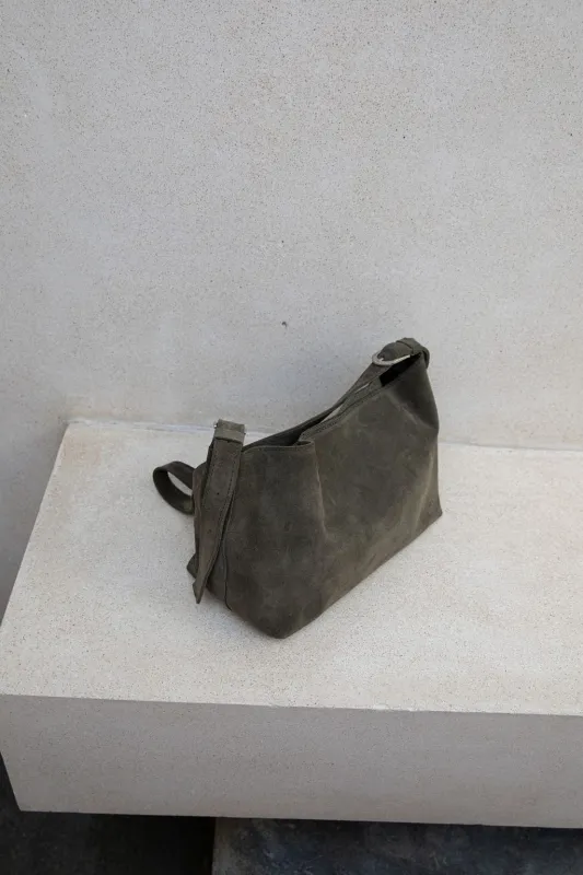 The Carter Mini | Olive Suede sold by The Bali Tailor