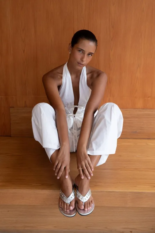 The Iro Studded Thong | Silver made by The Bali Tailor