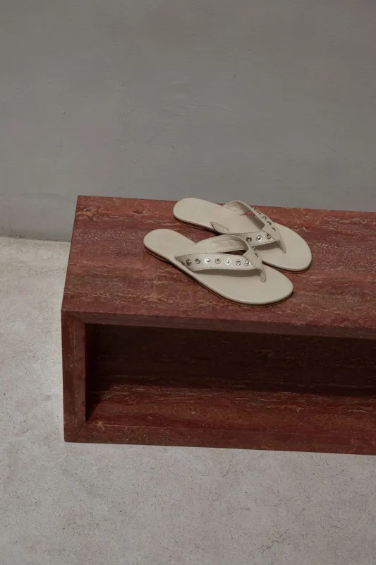 The Iro Studded Thong | Creme sold by The Bali Tailor